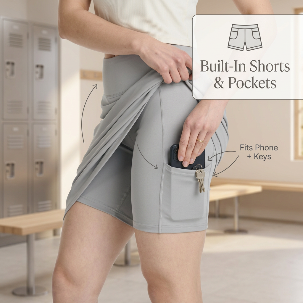 3-Pack Women's 20" Knee-Length Athletic Skorts