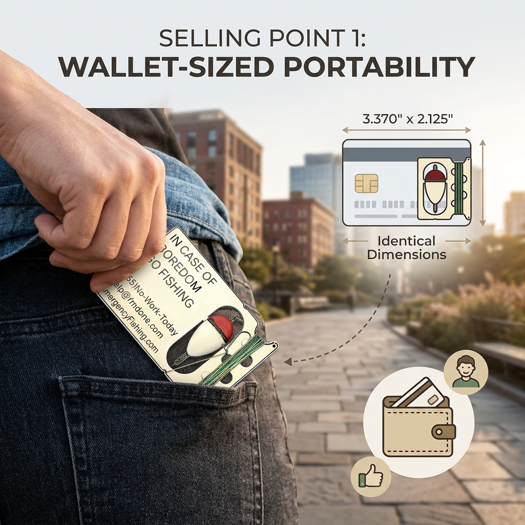 Credit Card-Sized Wallet Fishing Kit