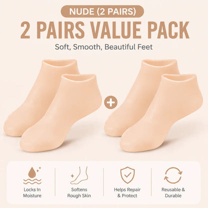 🧼 Reusable Silicone Moisturizing Foot Socks – Full-Cover Gel Foot Care