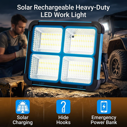 Solar-rechargeable-heavy-duty-led-work-light