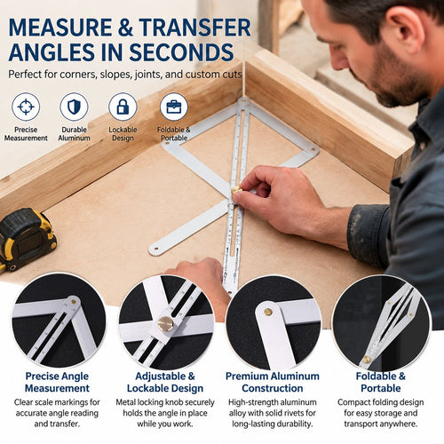 📐 Adjustable Multi-Angle Finder – Measure Once, Cut Right