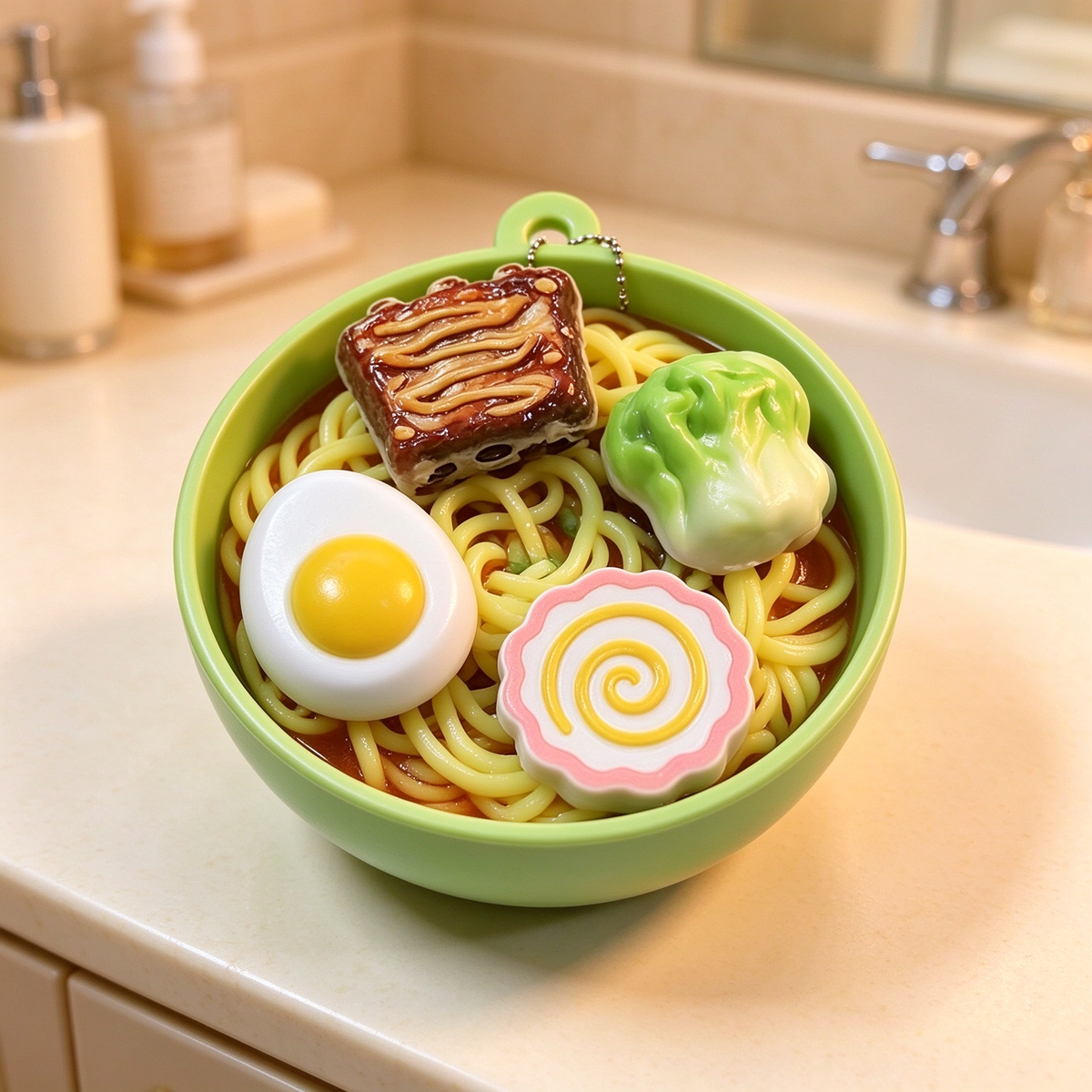 Mini Ramen Bowl Stress Relief Toy Keychain
