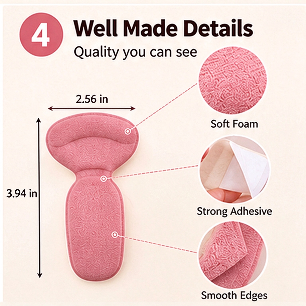 Heel Anti-friction Pads(4Pcs)