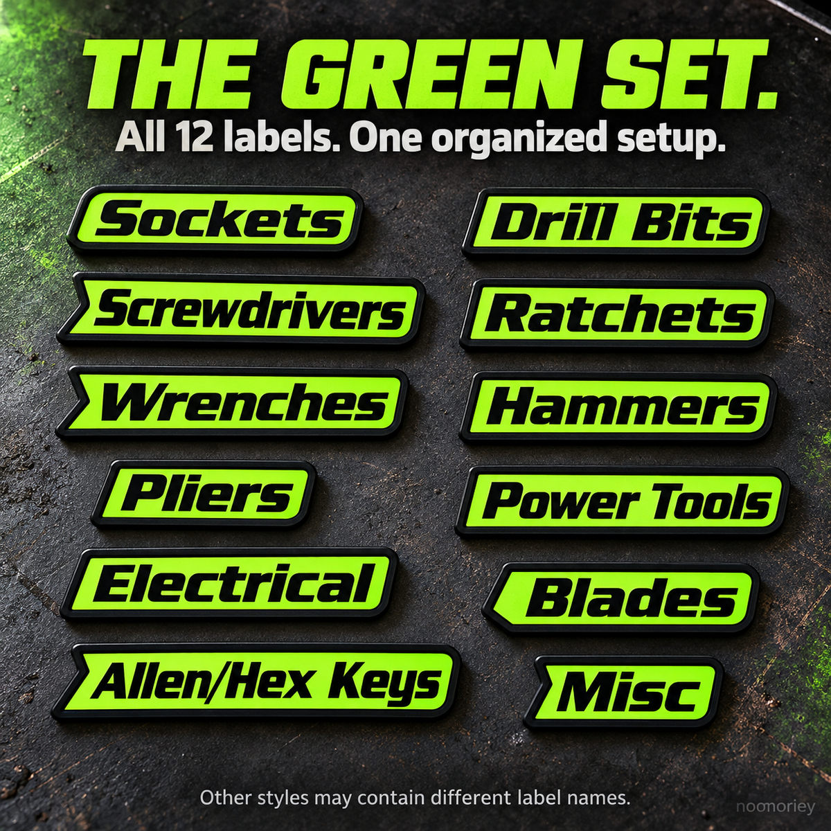 🔧 Magnetic Toolbox Drawer Labels