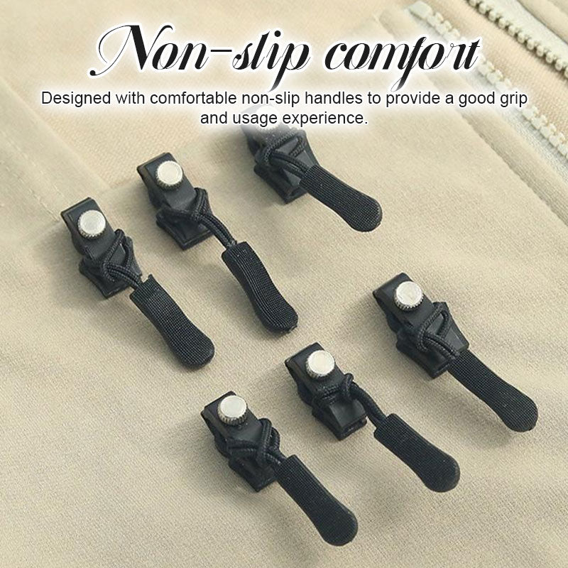 Zipper replacement slider with non-slip pull handle
