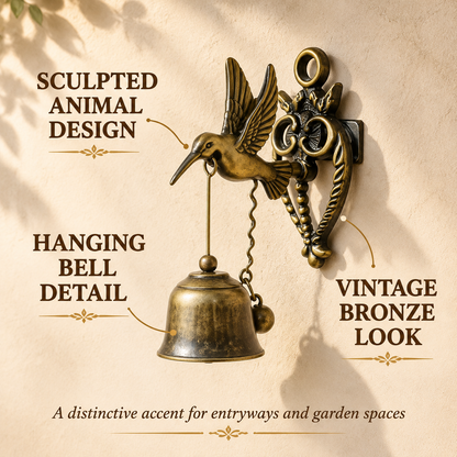 🐦 Vintage Animal Wall Bell 🔔 –Elegant Vintage Wall Accent for Home & Garden 🏡