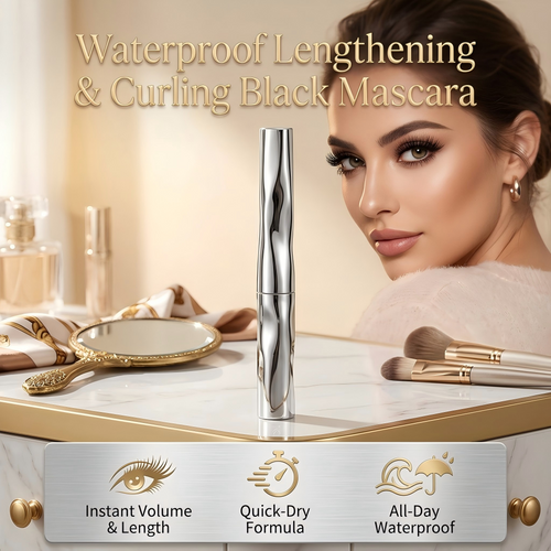 Waterproof Lengthening & Curling Black Mascara