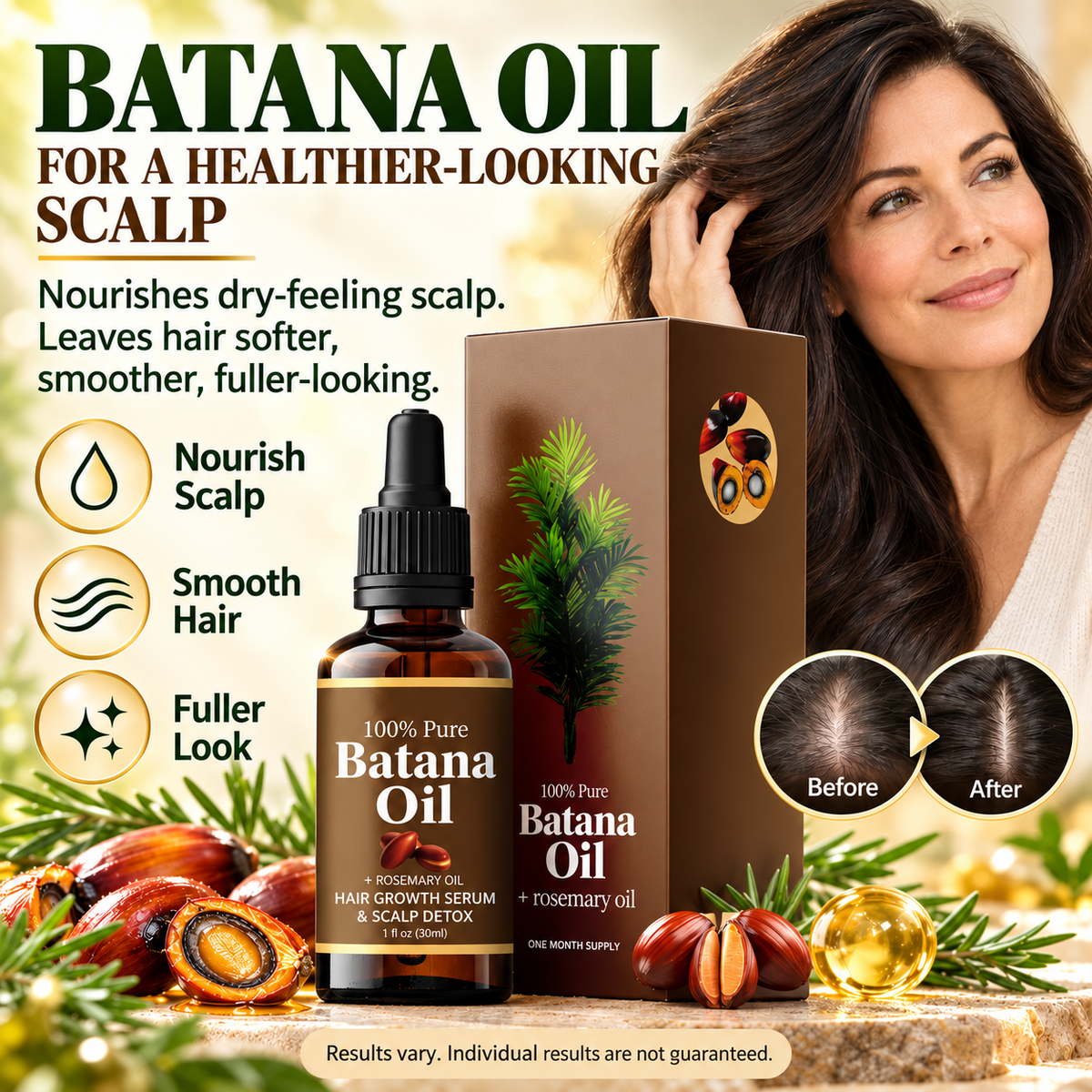 🌿 Batana & Rosemary Hair Oil Serum – Nourish Your Scalp & Revive Your Shine