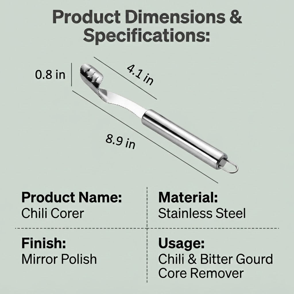🔪Stainless steel serrated chili pepper deseeder