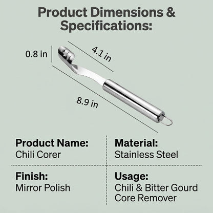 🔪Stainless steel serrated chili pepper deseeder