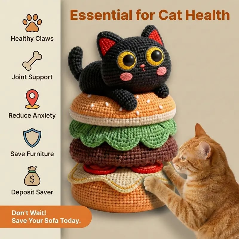 SmartWell Cat Scratcher Mat – Self-Adhesive Wall & Furniture Protector 🐱✨