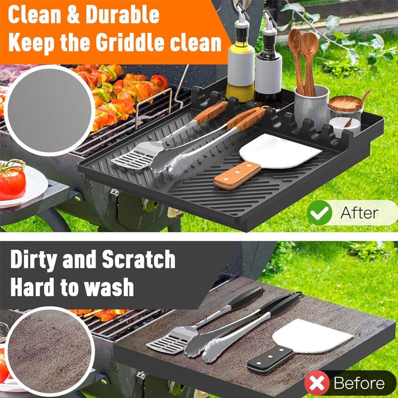 🍖 Silicone BBQ Side Shelf Mat – Clean Grill, Easy Cook 🔥