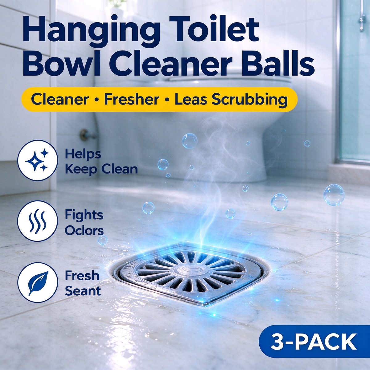 Bathroom refreshing cleaning ball(3Pcs)