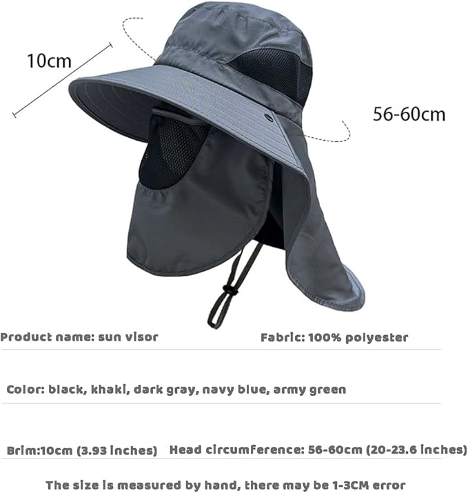 🌞 Spring/Summer Fisherman Hat 🏕️ Detachable Sun Protection