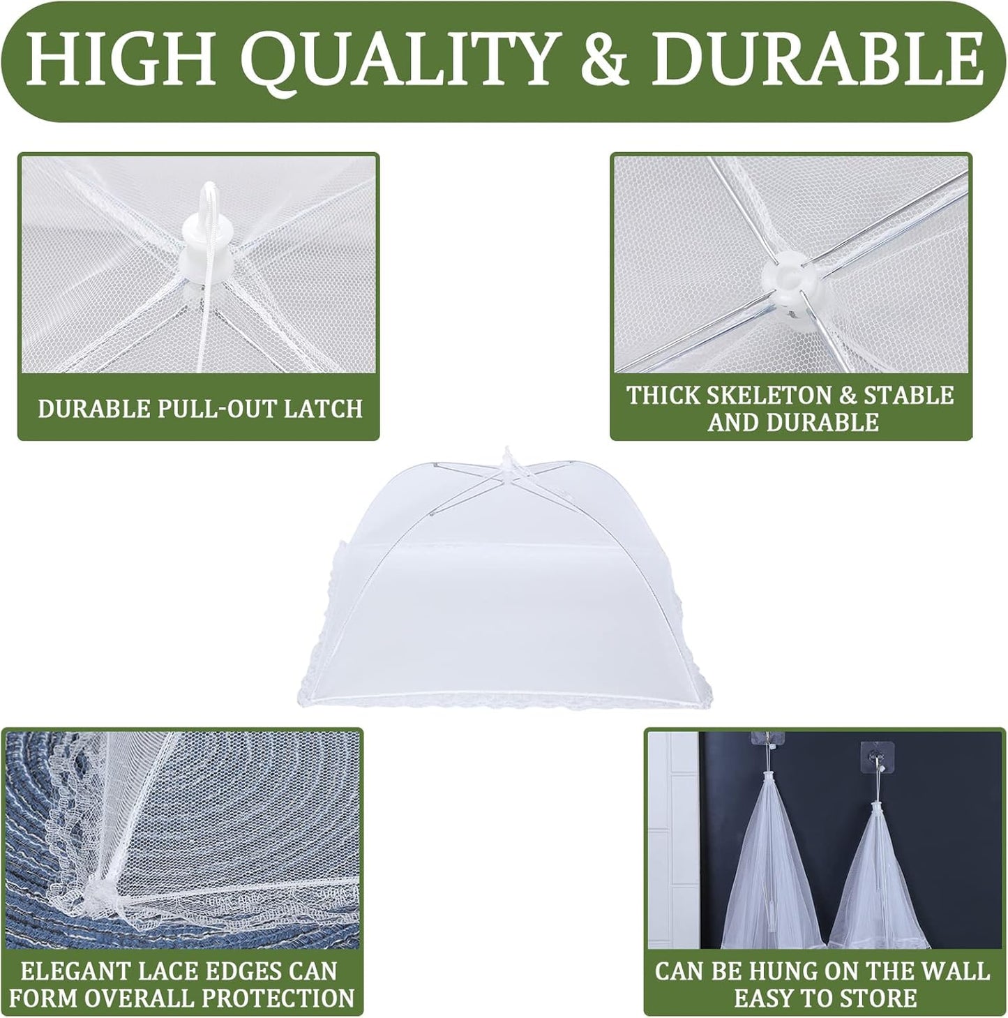 🧺  Foldable Mesh Food Cover — Keep Bugs Out & Freshness In 🌿✨