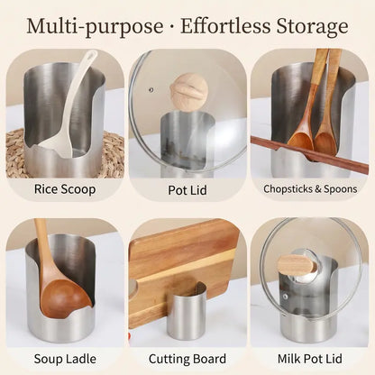 🔥Last Day 50% OFF - 🍴Thickened Stainless Steel Utensil Organizer, Rust Resistant Easy to Clean