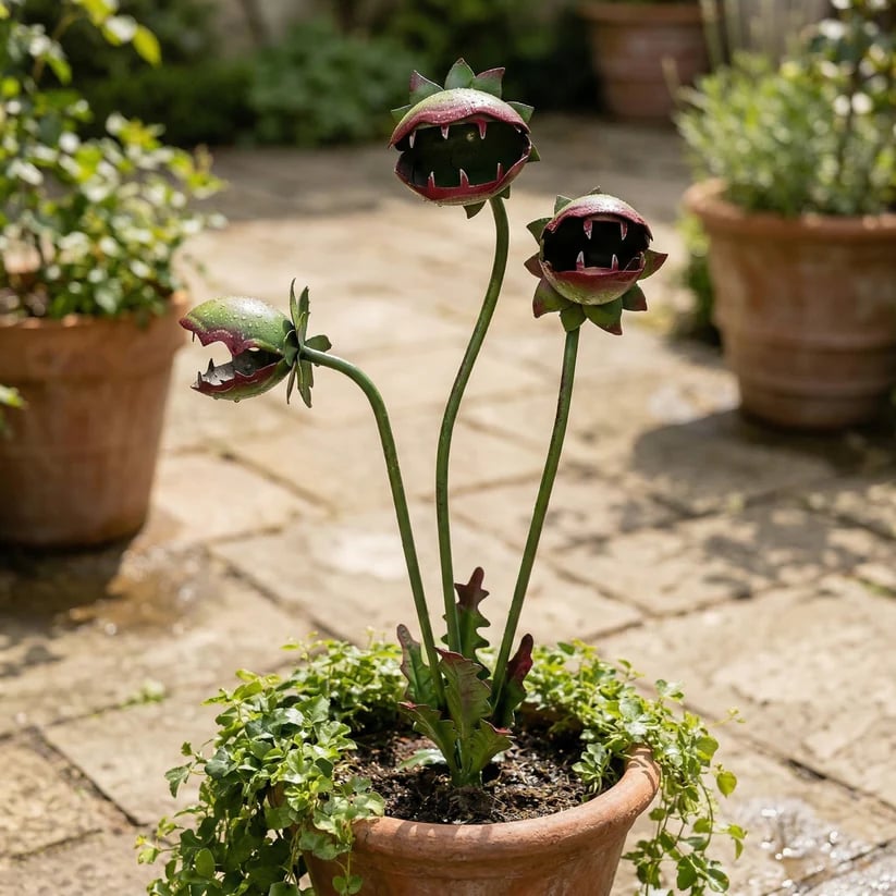 🪴Whimsical Metal Carnivorous Plant Garden Stake