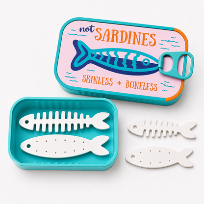 🐟 Sardine Can Daily Jewelry Case | Compact Mini Organizer 🐟