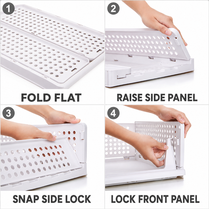 🧺 Stackable & Foldable Closet Organizer Bins