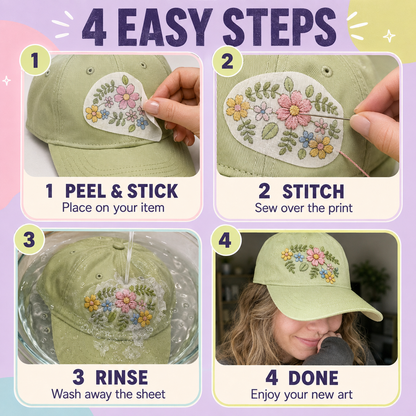 Printable Water-Soluble Sticky Embroidery Stabilizer🪡