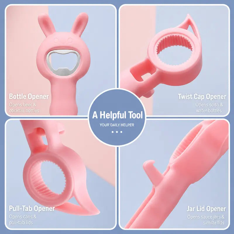 🔧🐰4-in-1 Multifunctional Rabbit-Shaped Bottle and Jar Opener