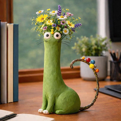 🐱 Quirky Cat Vase 🌸 Cute Home Decor