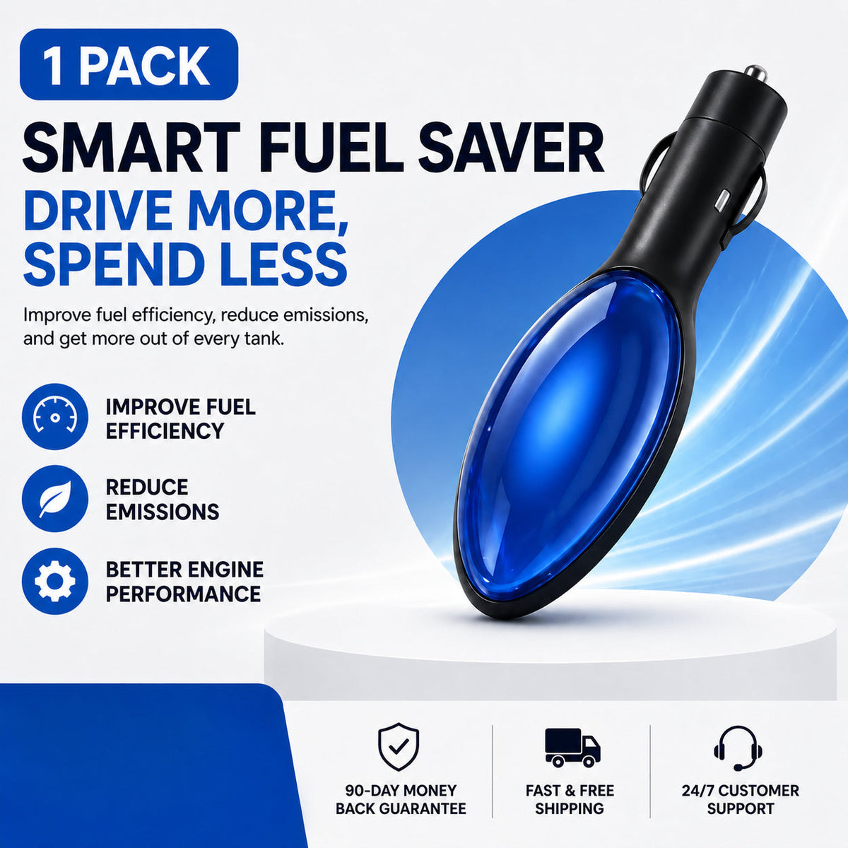 🚗 Smart 12V Car Fuel Saver — Ultra-Efficient Eco Plug