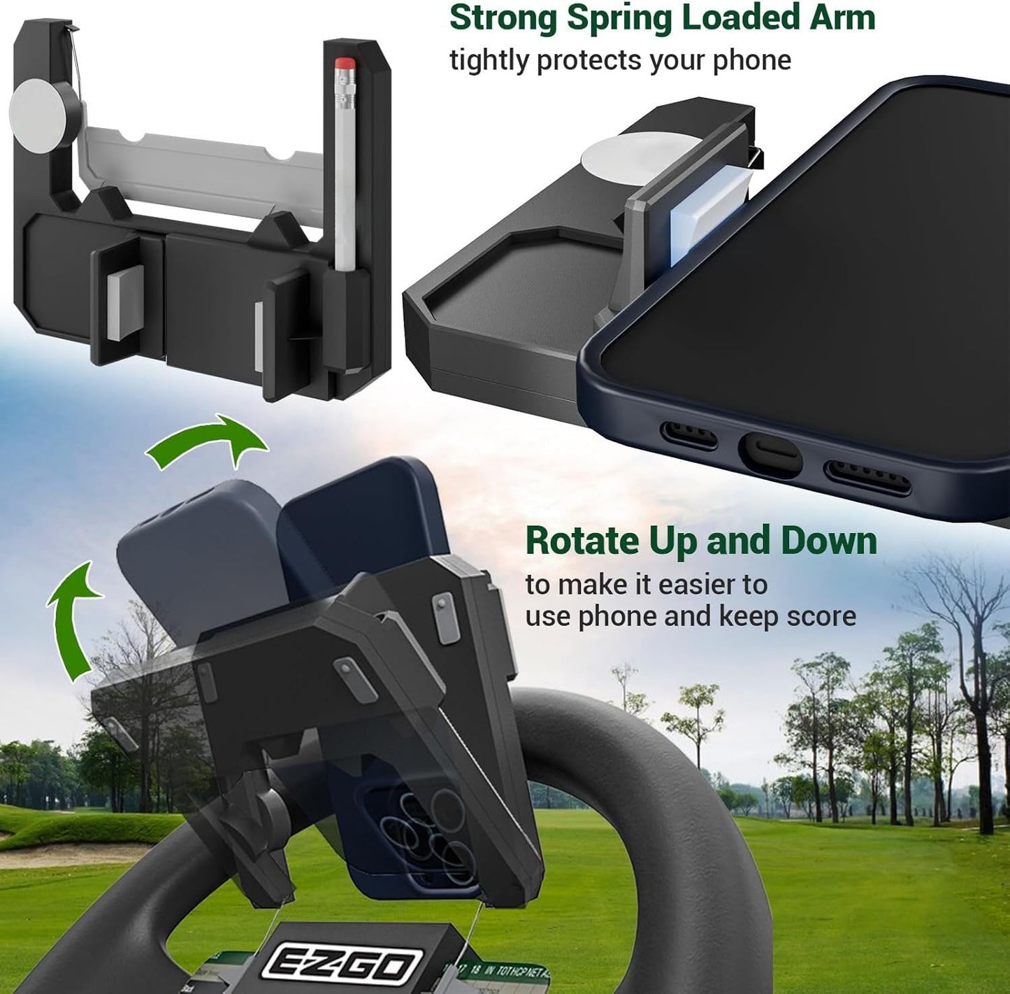 ⛳ Golf cart steering wheel phone holder