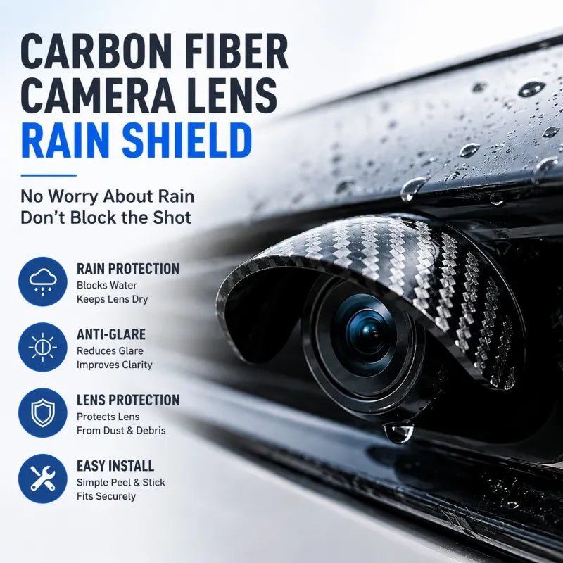 🌧️ Universal Car Camera Rain Shield – Clearer Rear View in Rain & Splash 🚗