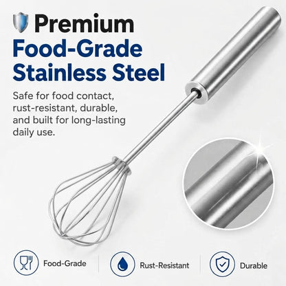 ⚙️Stainless steel semi-automatic rotary whisks - suitable for whipping coffee and eggs