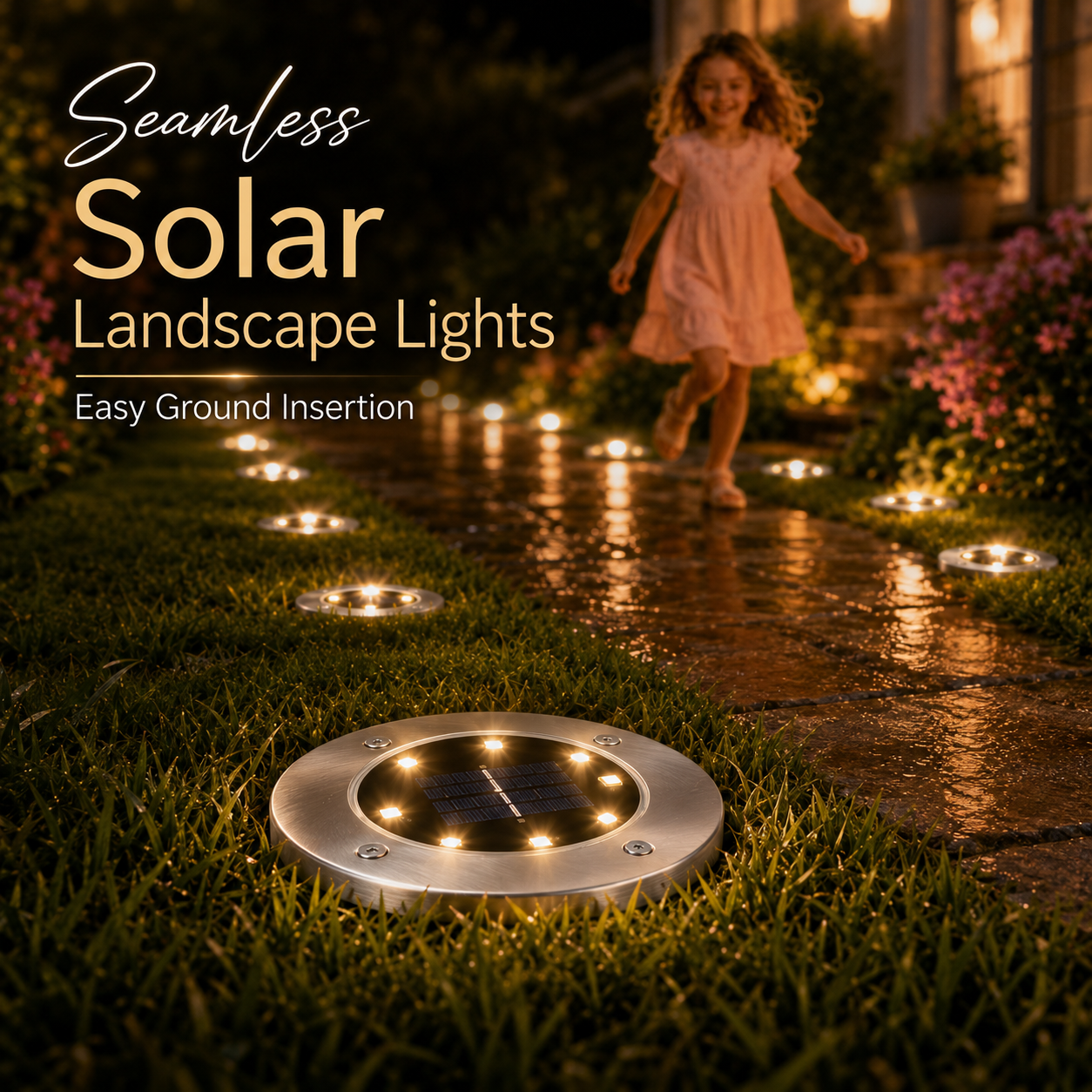 🌟 Solar Stainless Steel In-Ground Garden Lights 🌟