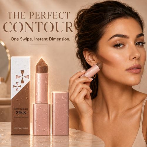 🛍️ Moisture-Lock Cream Bronzer Stick