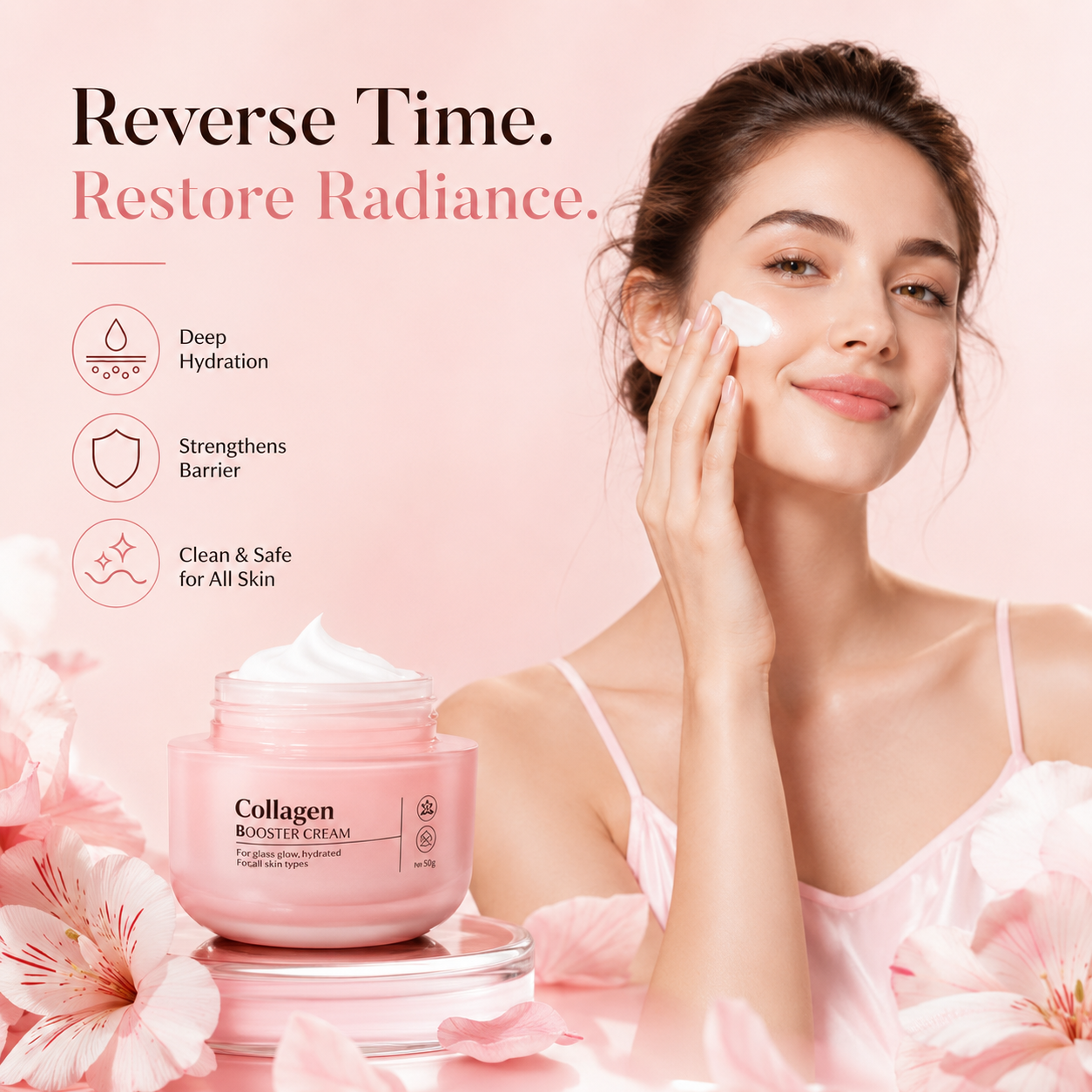 🌸 Radiant Collagen & Nicotinamide Smoothies Cream