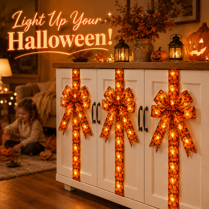 🎃LED Halloween Door & Cabinet Bows (2-Pack)