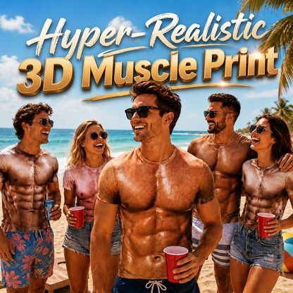 💪Realistic Abs Printed Short Sleeve