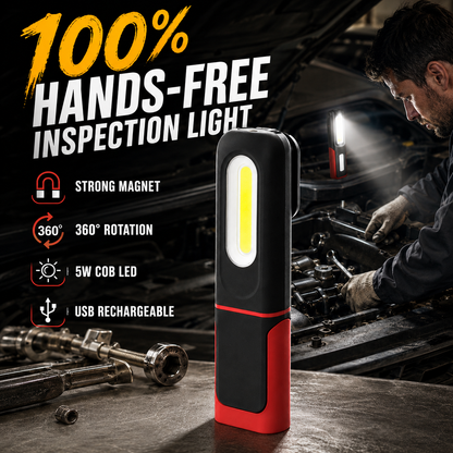 ⚡ 360° Ultra-Bright COB Work Light – Hands-Free Magnetic & USB Rechargeable