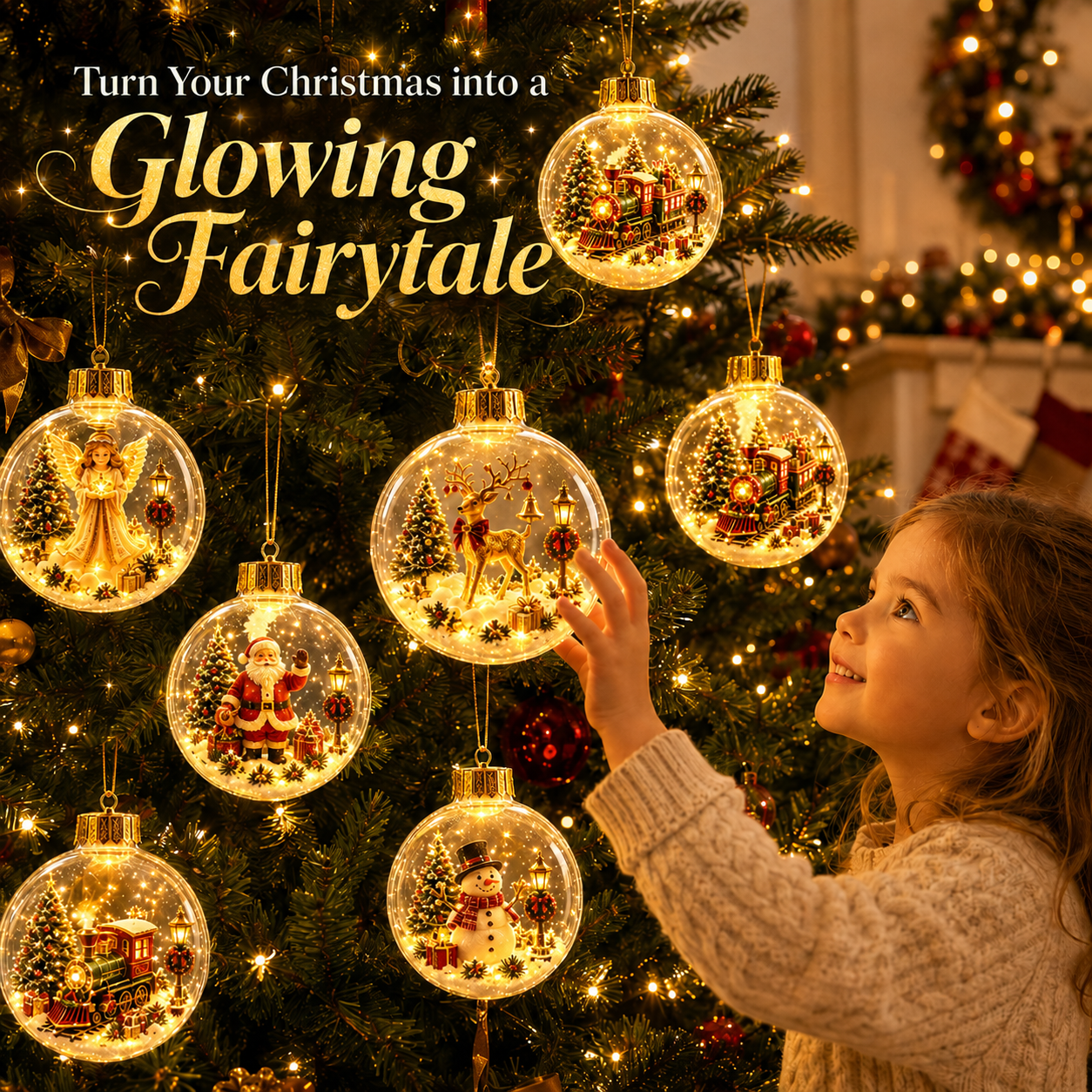 ✨ Magical Illuminated 3D Christmas Baubles – Bring Your Tree to Life!