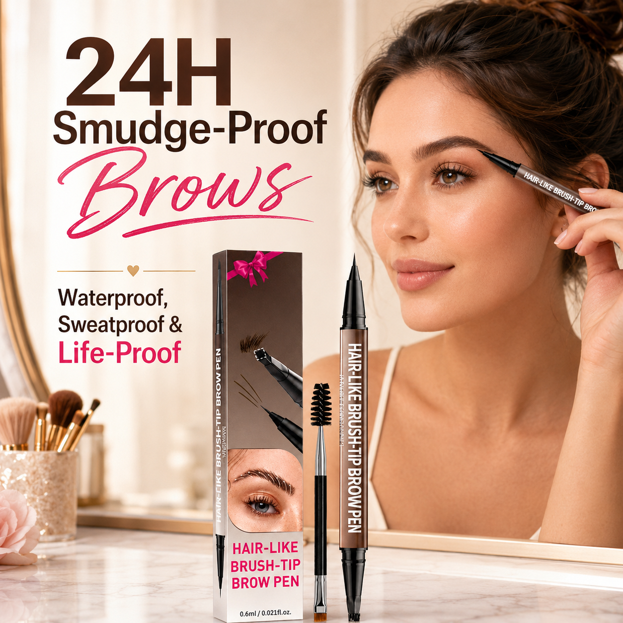 Dual-Ended Hair-Like Brush-Tip Brow Pen✨