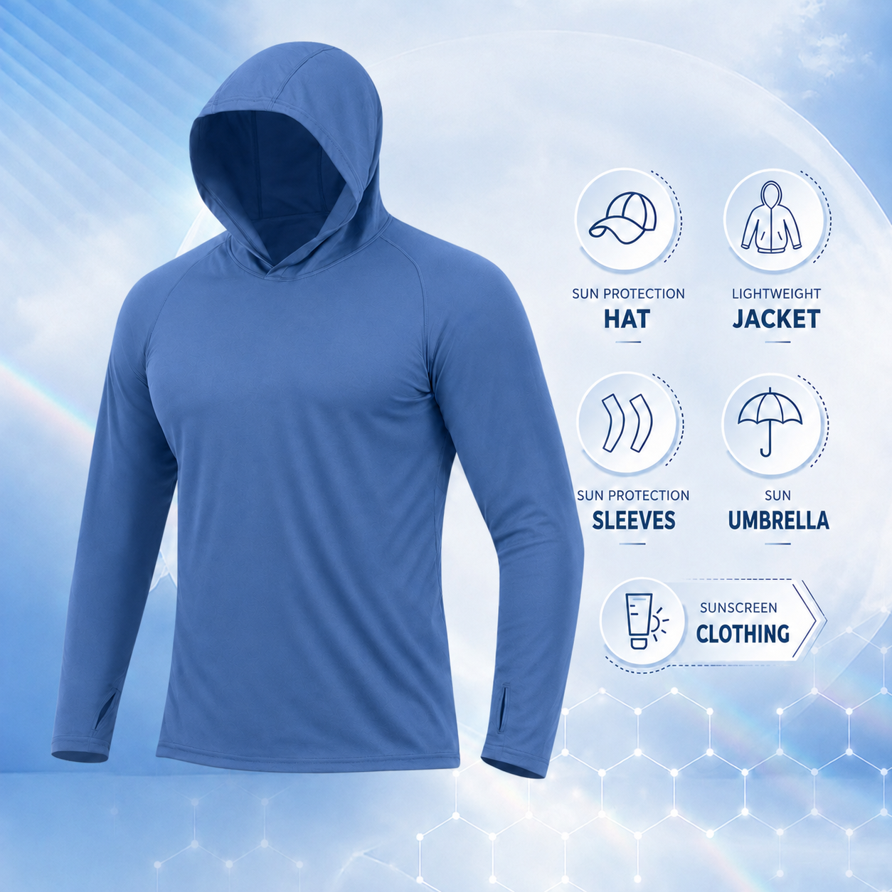 Unisex Summer Ice-Silk Sun Protection Hoodie☀️