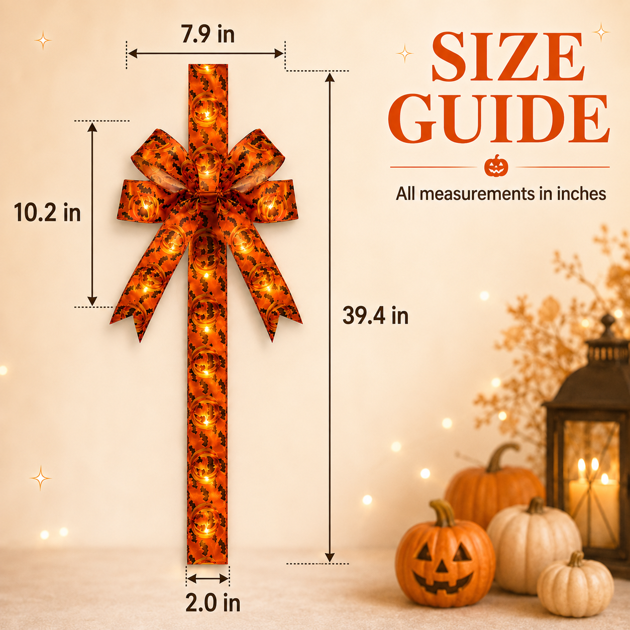 🎃LED Halloween Door & Cabinet Bows (2-Pack)