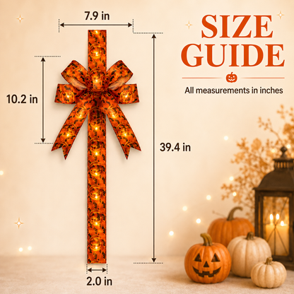 🎃LED Halloween Door & Cabinet Bows (2-Pack)