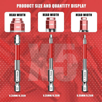 🔩 S2 Steel Hex Bit Set | Magnetic No-Slip Screwdriver Bits ✨
