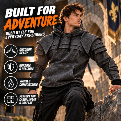 🖤Heavyweight Layered-Look Hoodie – Modern Street Style