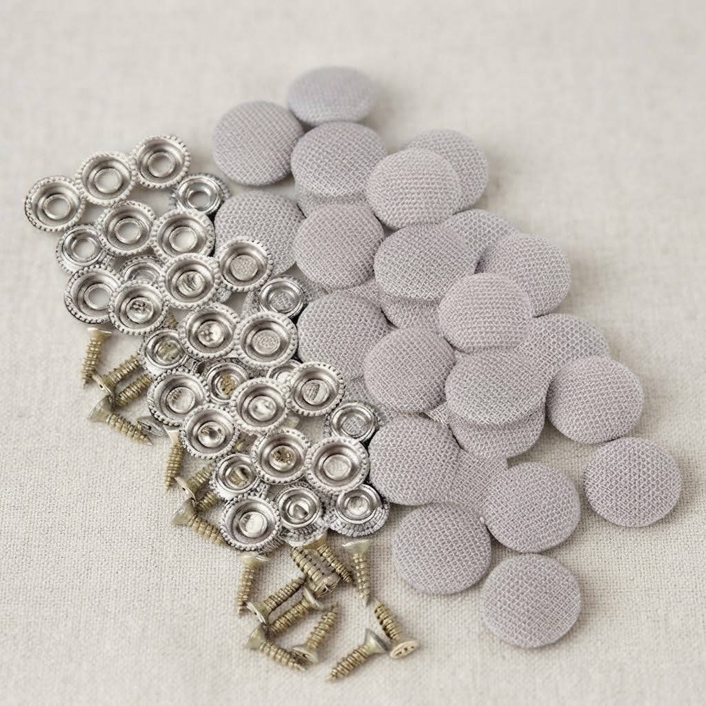 🚗🛡️50 Pack Car Roof Headliner Repair Buttons- Fabric Covered Retainer Screws