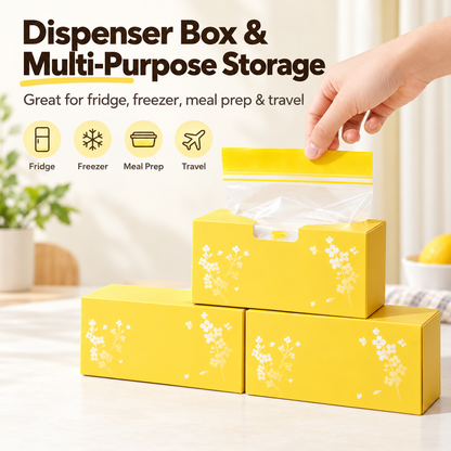🌿Reusable thickened double-layer food-grade plastic airtight food storage bags