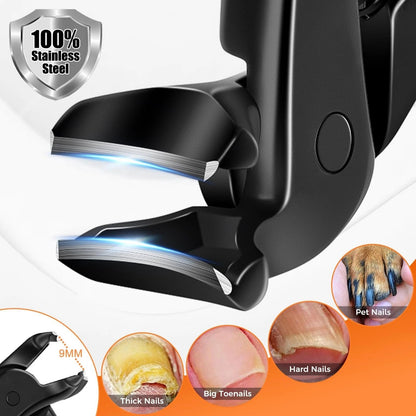 ✂️🖤 Easy-Grip Curved Nail Clipper for Seniors
