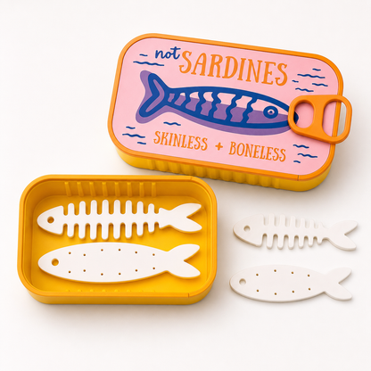 🐟 Sardine Can Daily Jewelry Case | Compact Mini Organizer 🐟