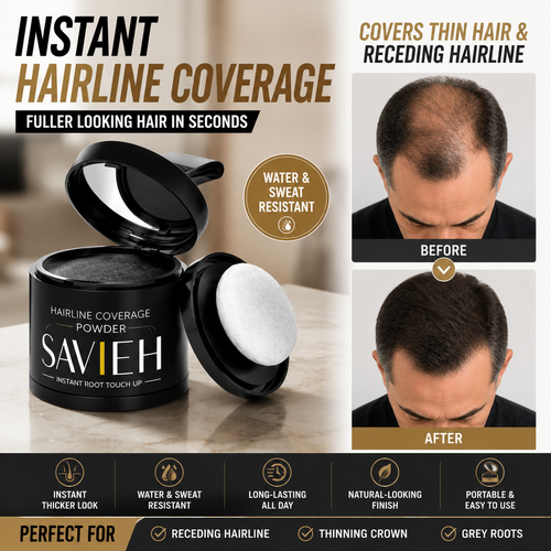 🔥 Hairline Powder ✨ Instantly Fuller Hair in Seconds! 💇‍♀️