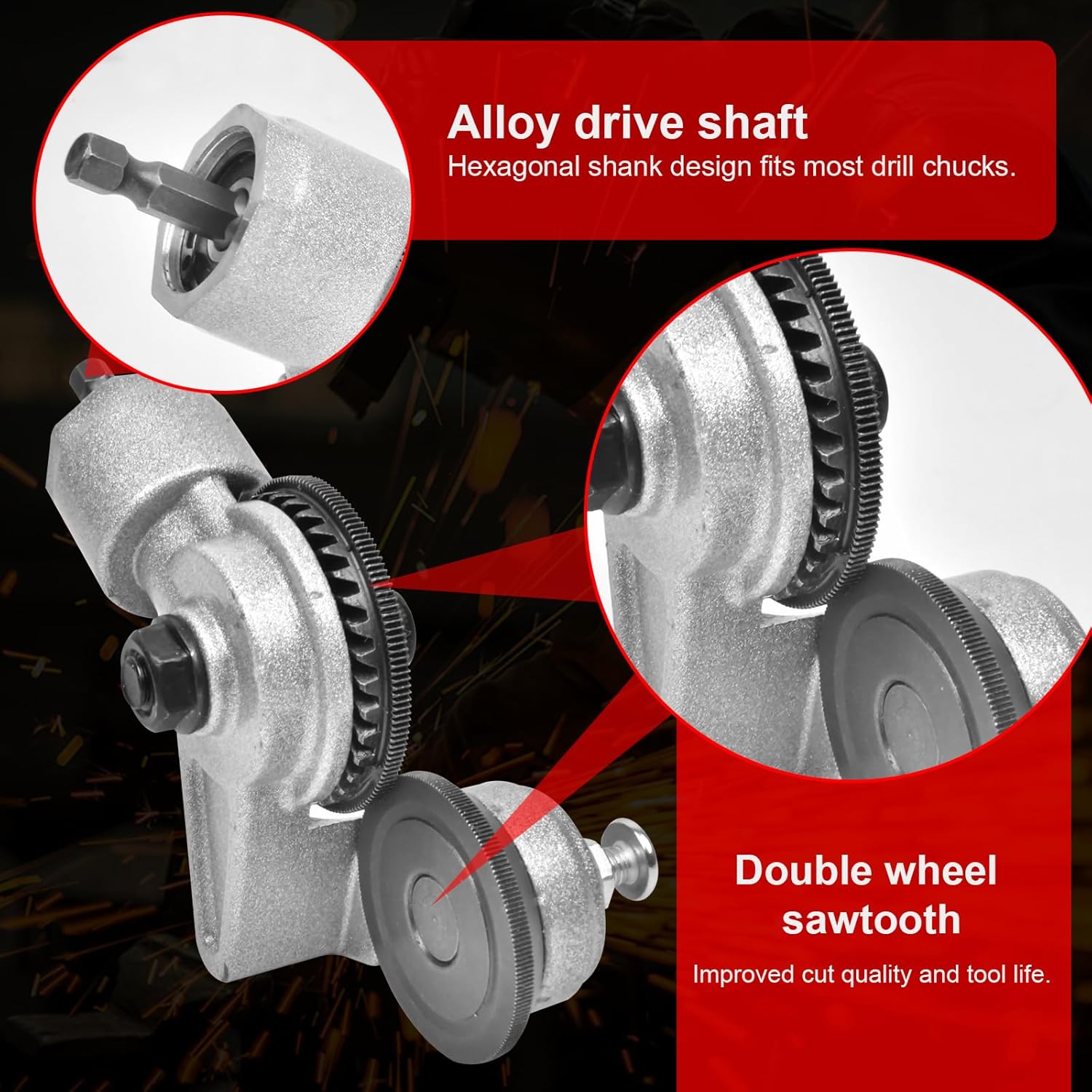 🛠️Sheet Metal Cutter Drill Attachment