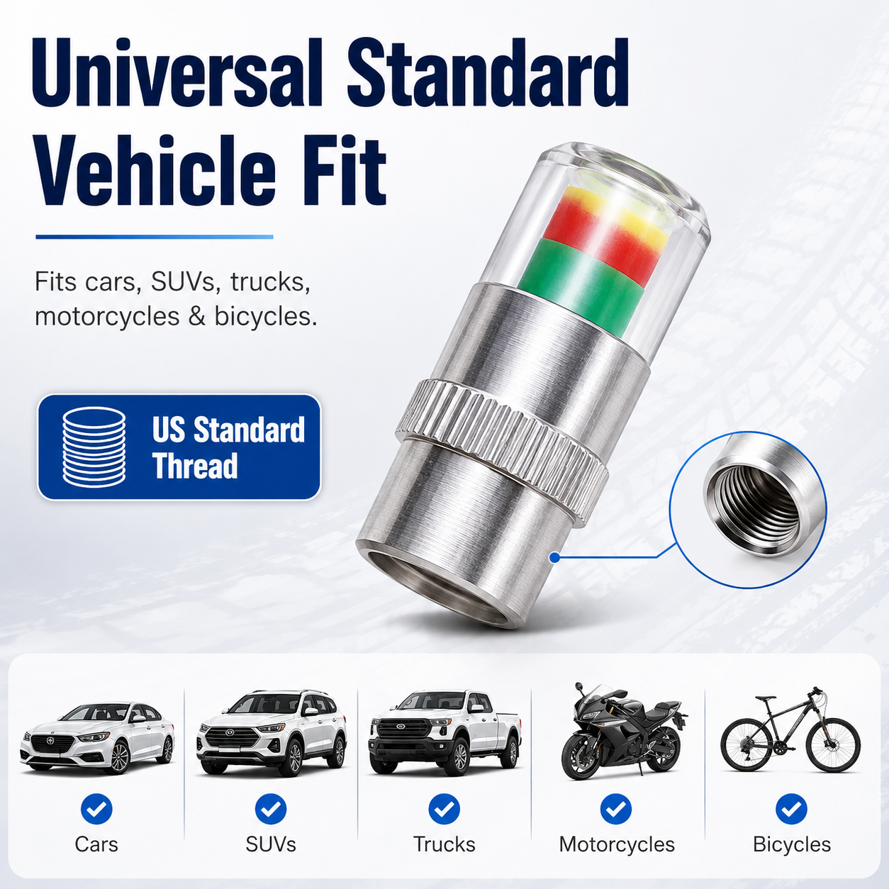 🚗🛠️4 PCS Car Tire Pressure Monitor Valve- tire valve stem caps